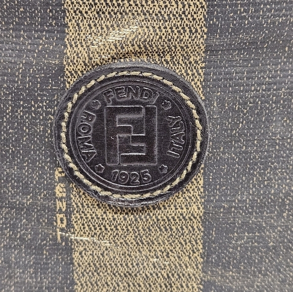 Fendi Vintage FF Vanity Bag in Pequin Stripe with Gold Hardware - Picture 4 of 13